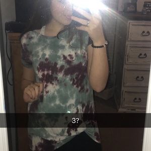 Blue and White tie die shirt